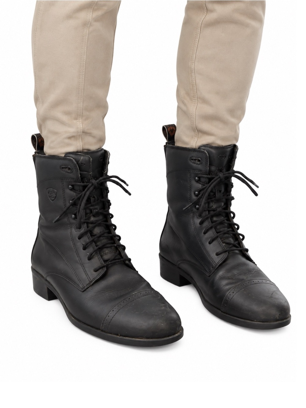 Size 9D (EU 42) Ariat Men’s Heritage Lace-Up Paddock Riding Boots Black Leather